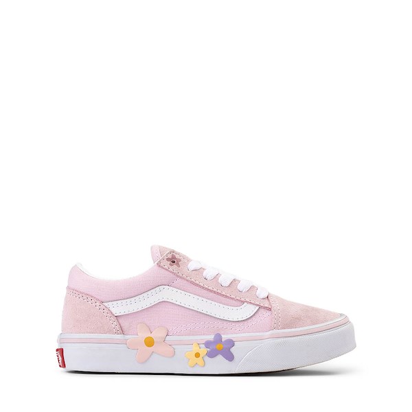 Vans Old Skool Flower Skate - Little Kid - Pink / True White