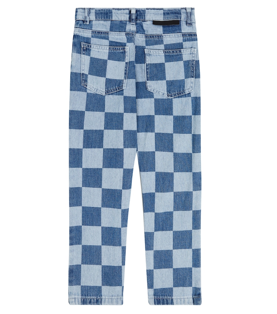 Checked jeans
