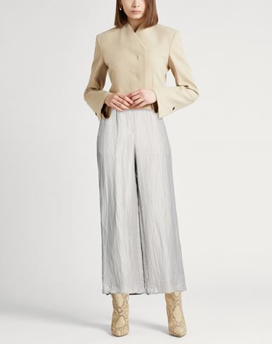 Woman Pants Light grey Size 0 Linen, Polyamide