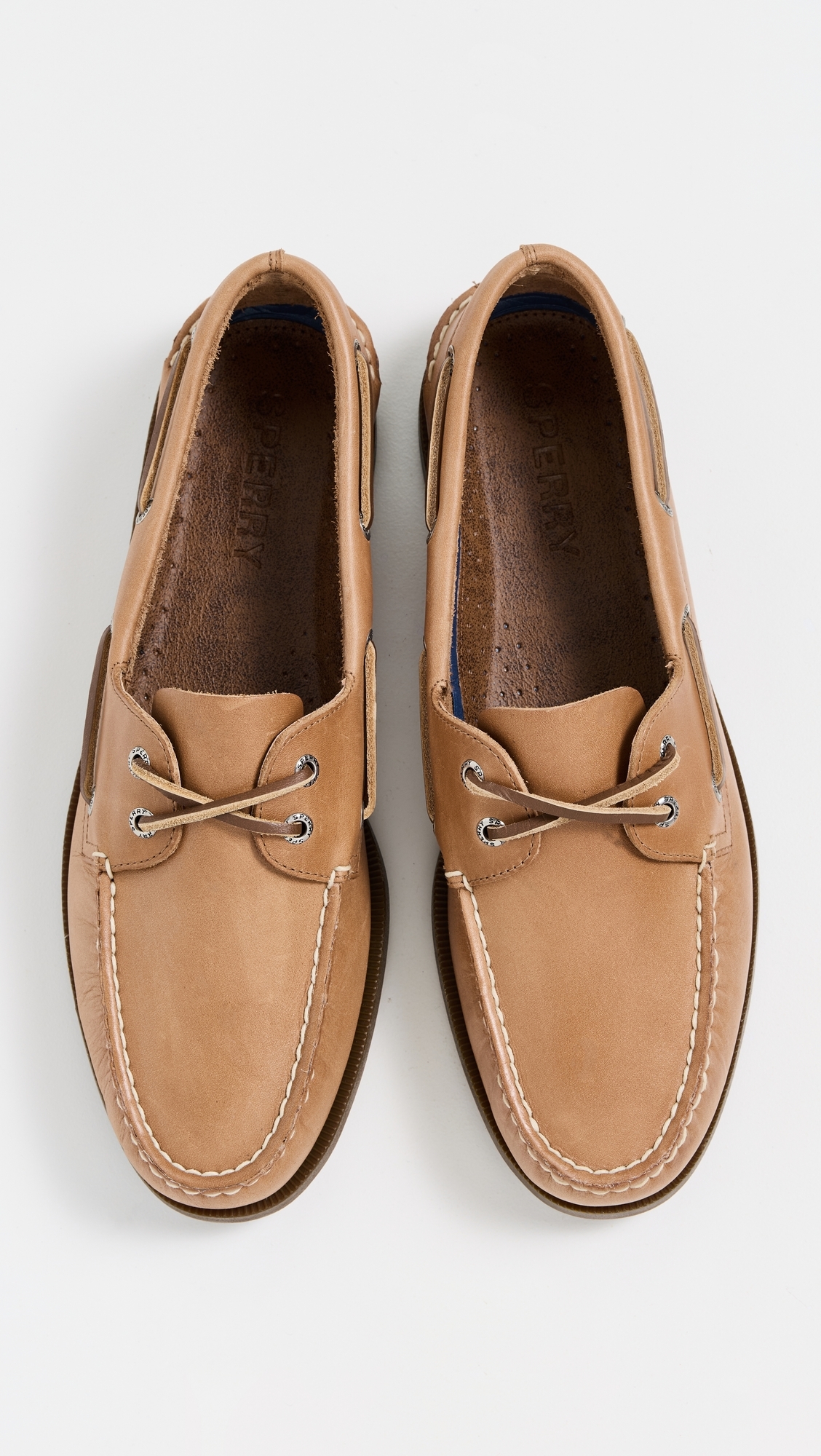 Sperry Authentic Original 2 Eye Leather Boat Shoes Royal Brown