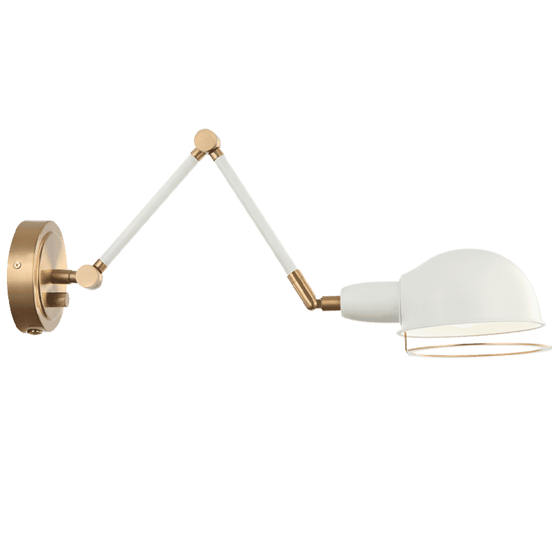 Aged Gold Brass White One Light Wall Sconce from the Blare Collection
