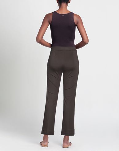 Woman Pants Chocolate brown Size 10 Viscose, Polyamide, Elastane