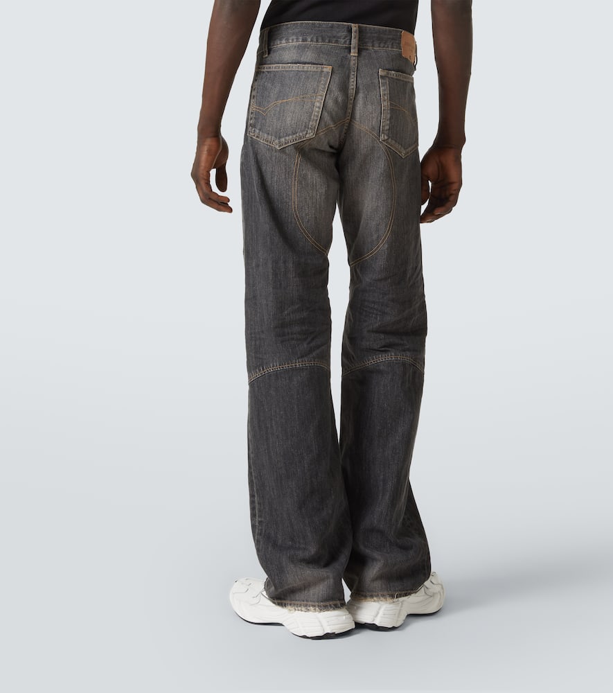 Balenciaga Distressed low-rise wide-leg jeans
