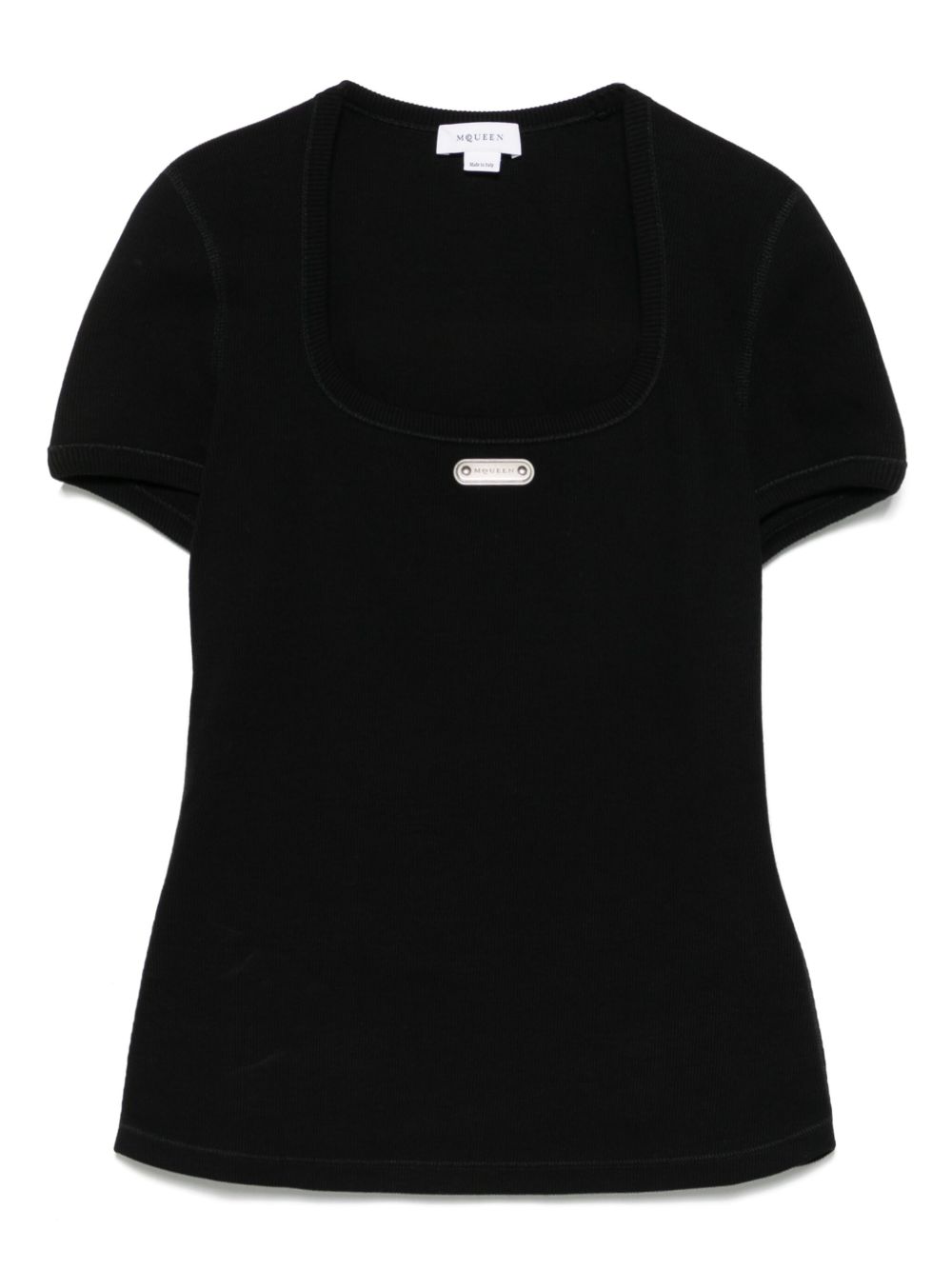 Alexander McQueen logo-plaque T-shirt - Black