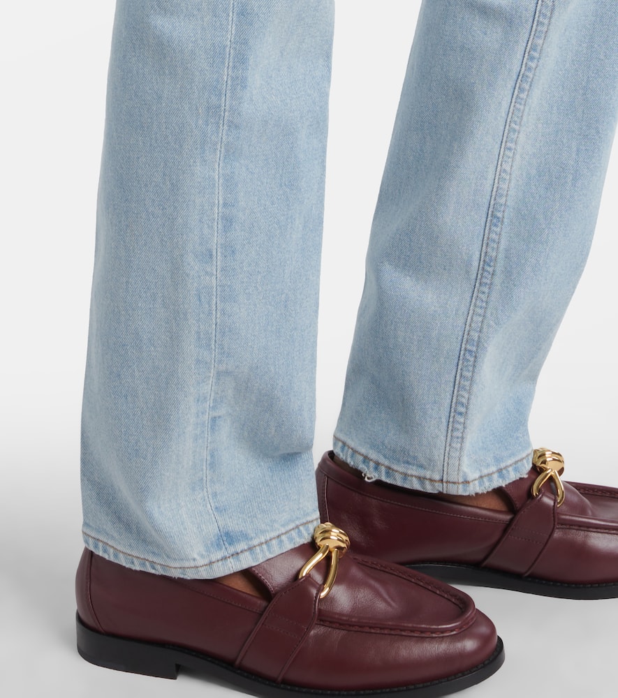High-rise bootcut jeans