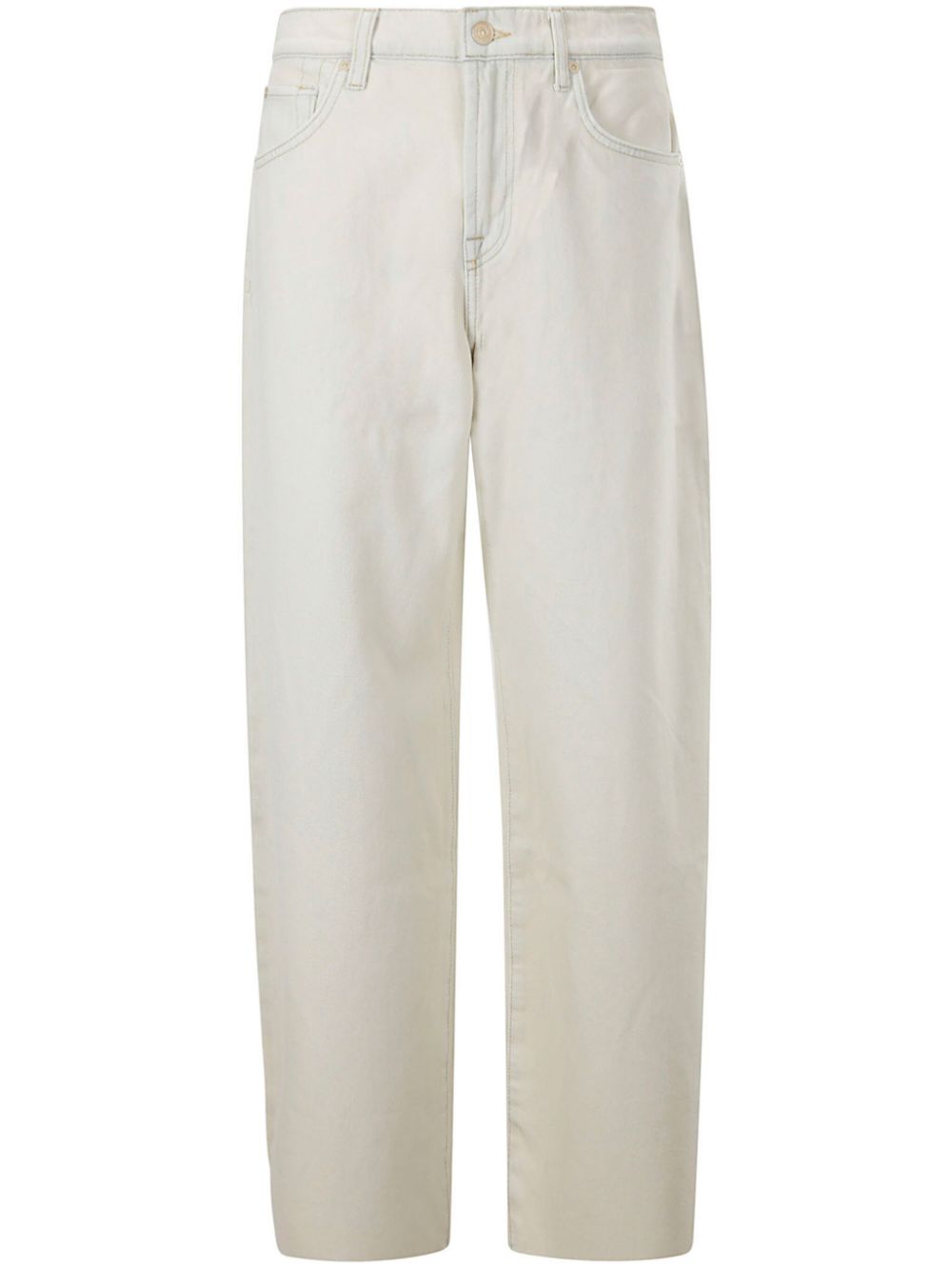 Mid-rise straight-leg jeans - Neutrals