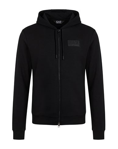 Man Sweatshirt Black Size 3XL Polyester, Modal, Elastane