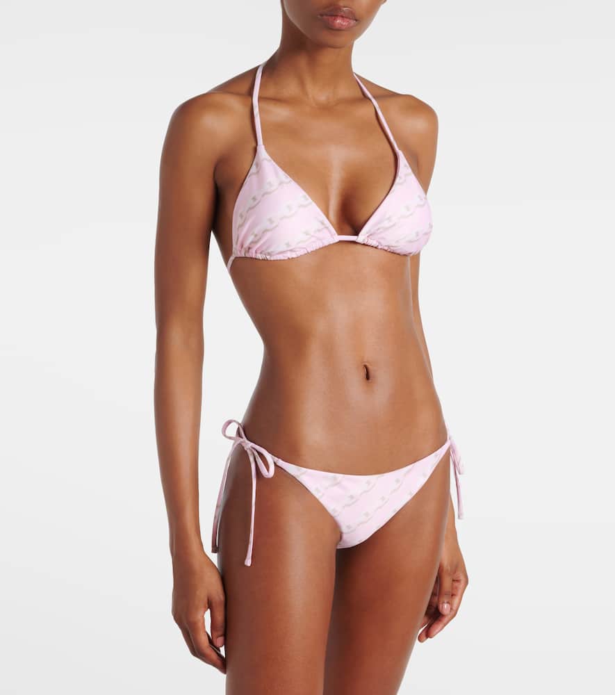 Printed bikini top