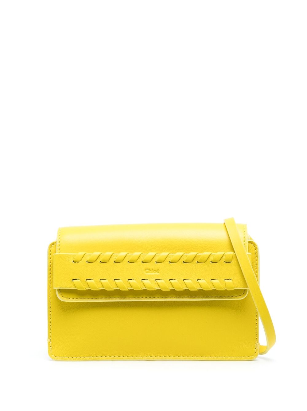 Mony whipstitched clutch bag - Yellow