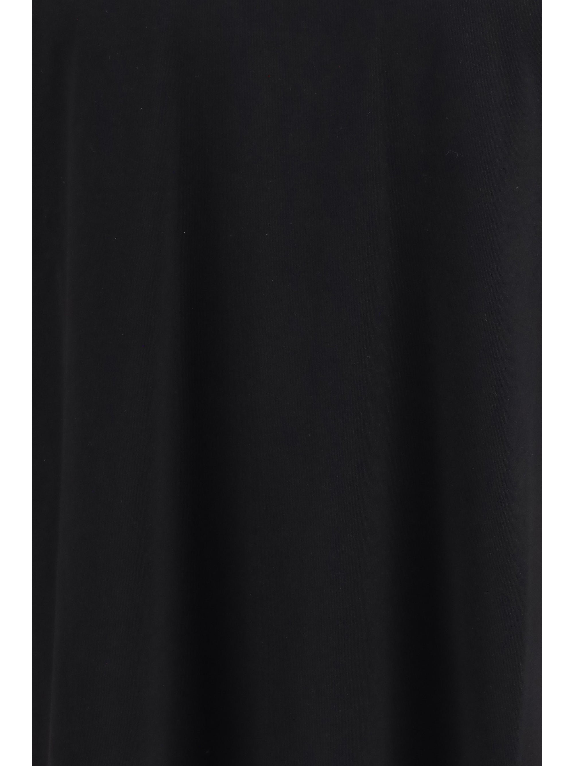 Crewneck Long-Sleeve Cotton T-Shirt — Black