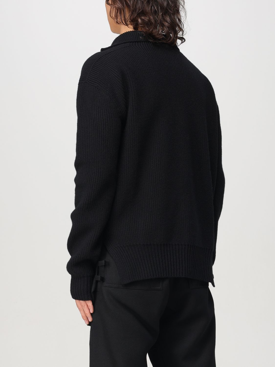 High-neck wool jumper - Black