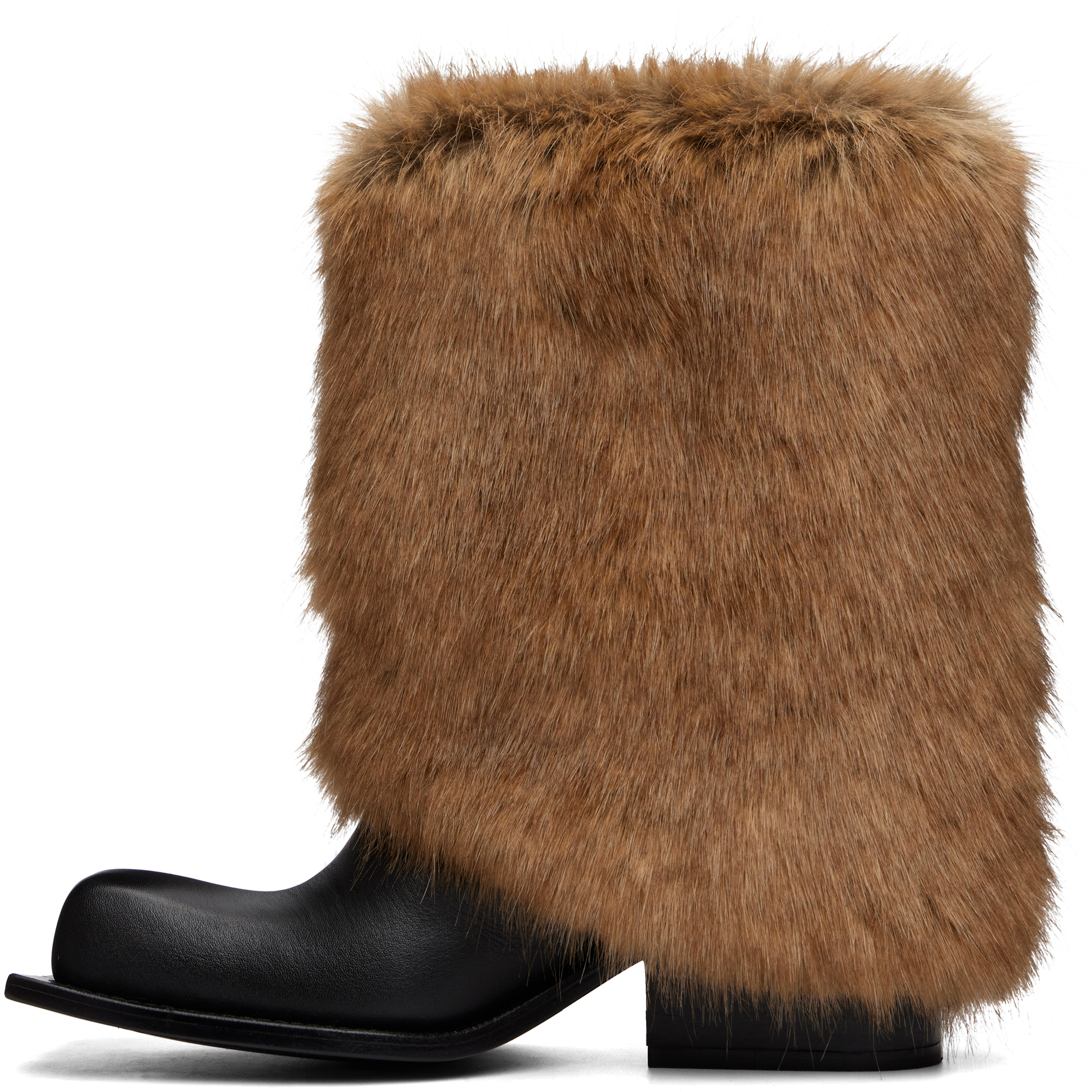 Black Havva Chunky Heel Cropped Trouser Boots