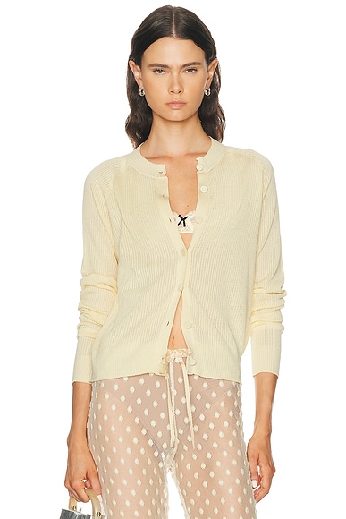 Dries Van Noten Tobinas Cardigan in Cream - Cream. M also in