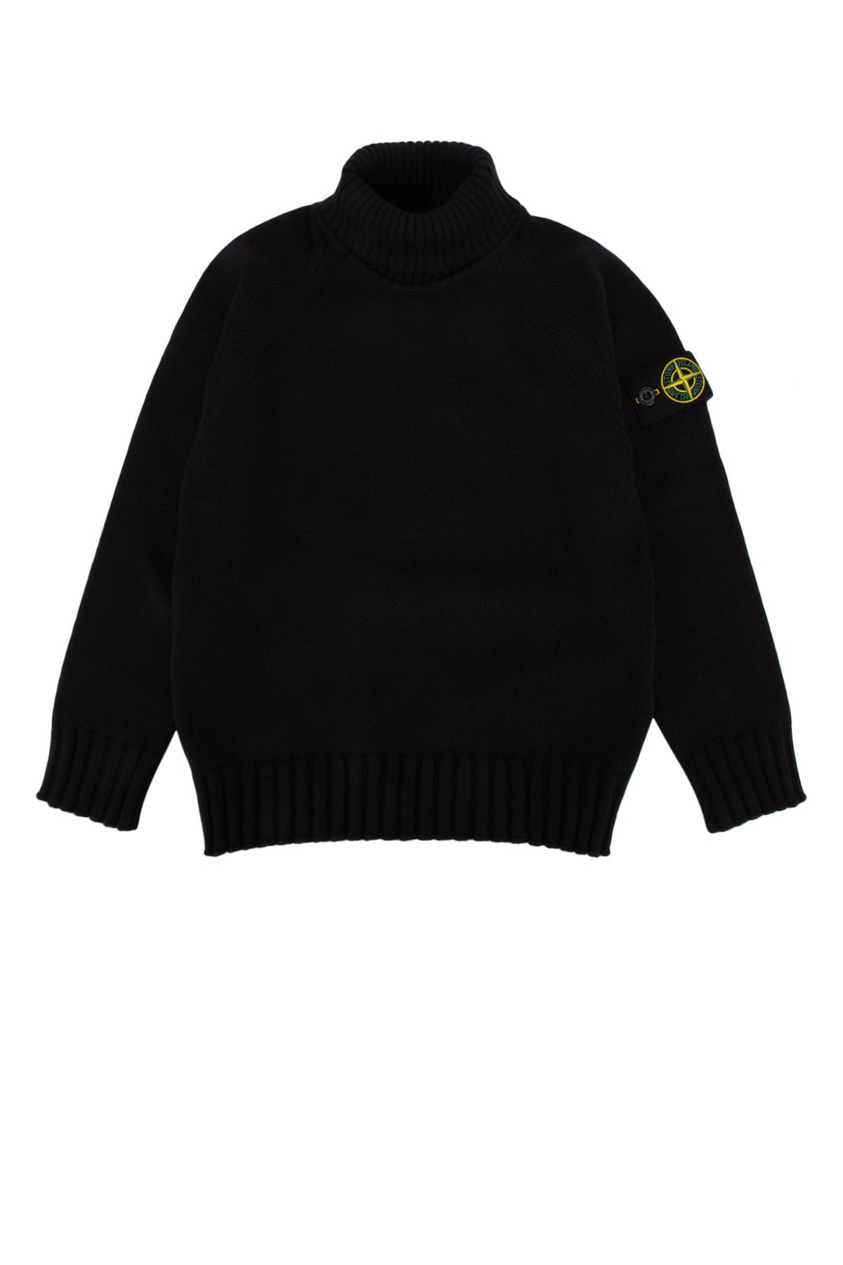 Turtleneck Knit Sweater — Black