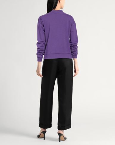 Woman Sweatshirt Purple Size S Cotton