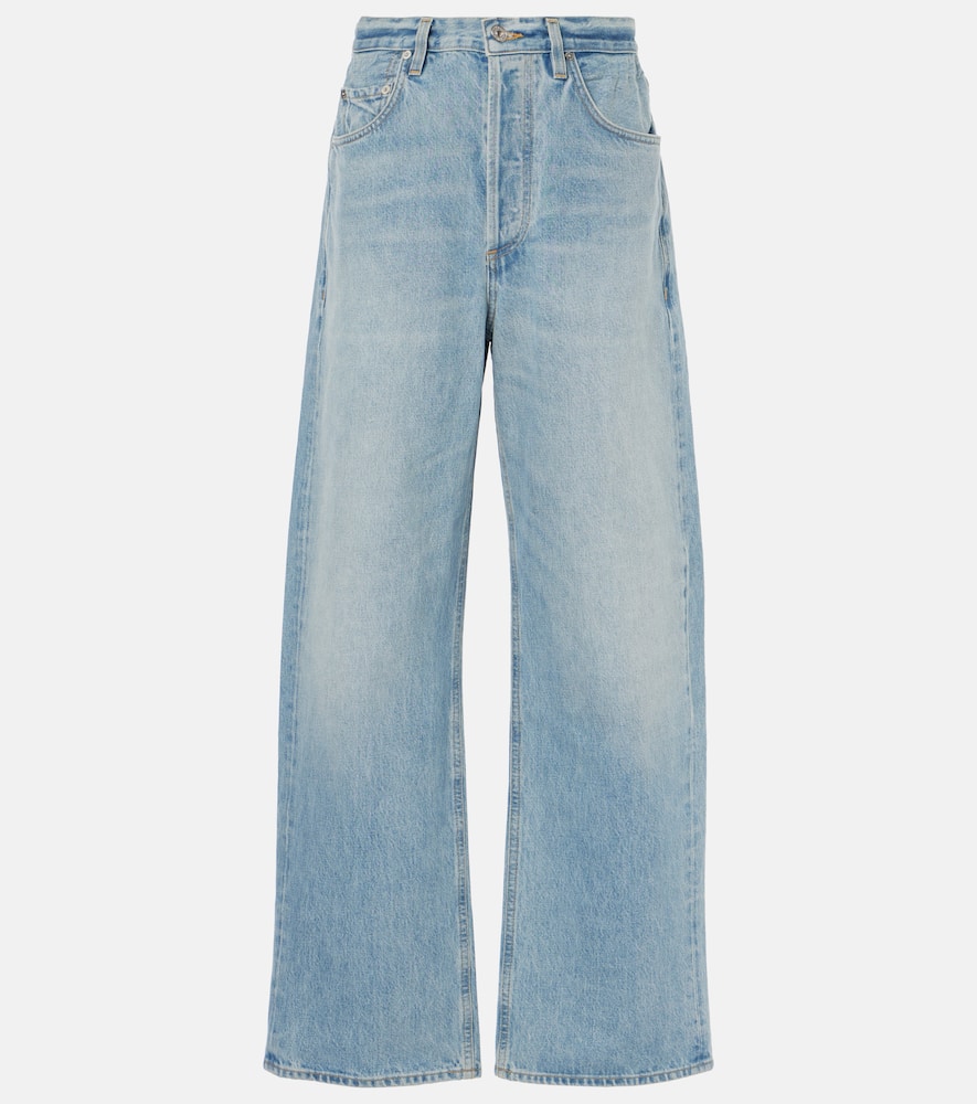 Gwendoline Scrunch high-rise wide-leg jeans