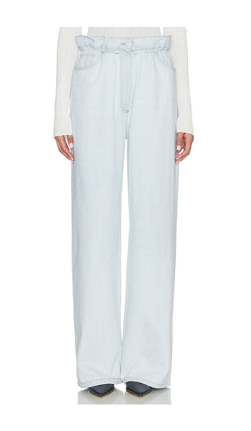 SELMACILEK Aria Denim Pants in Baby Blue. L. Also in M