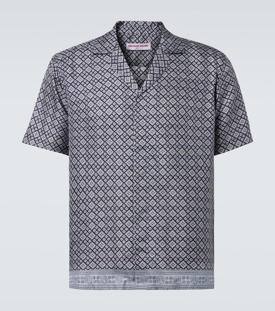Maitan printed silk blowing shirt