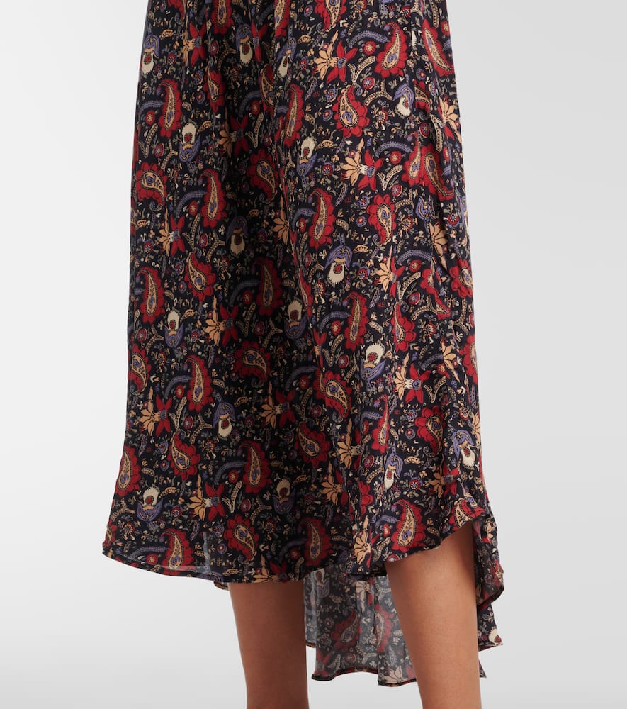 Amina floral crêpe de chine midi dress