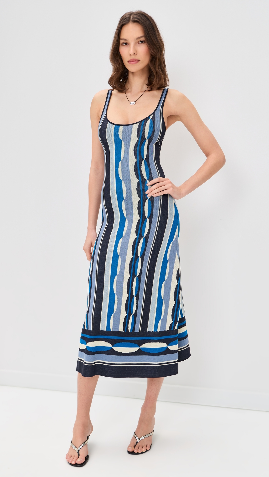 Tali Dress Geo Stripe Knit