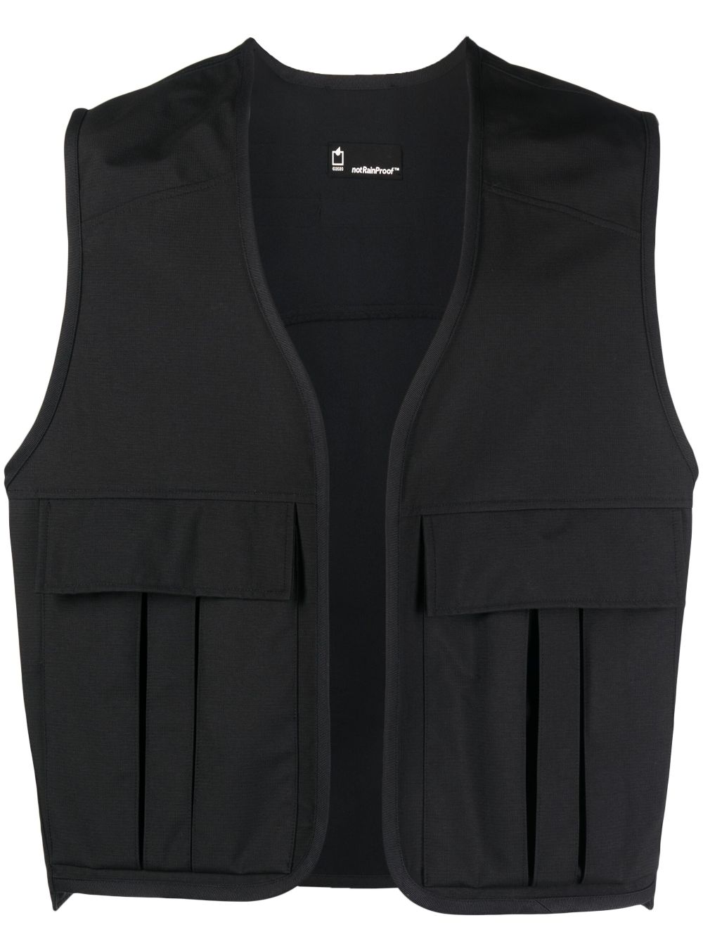 X notRainProof open-front vest - Black