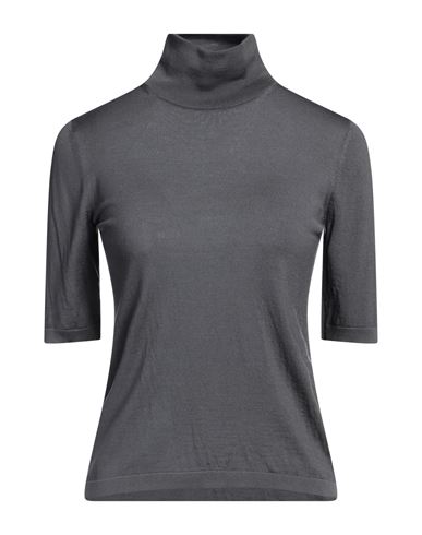 's Max Mara Woman Turtleneck Grey Size L Virgin Wool