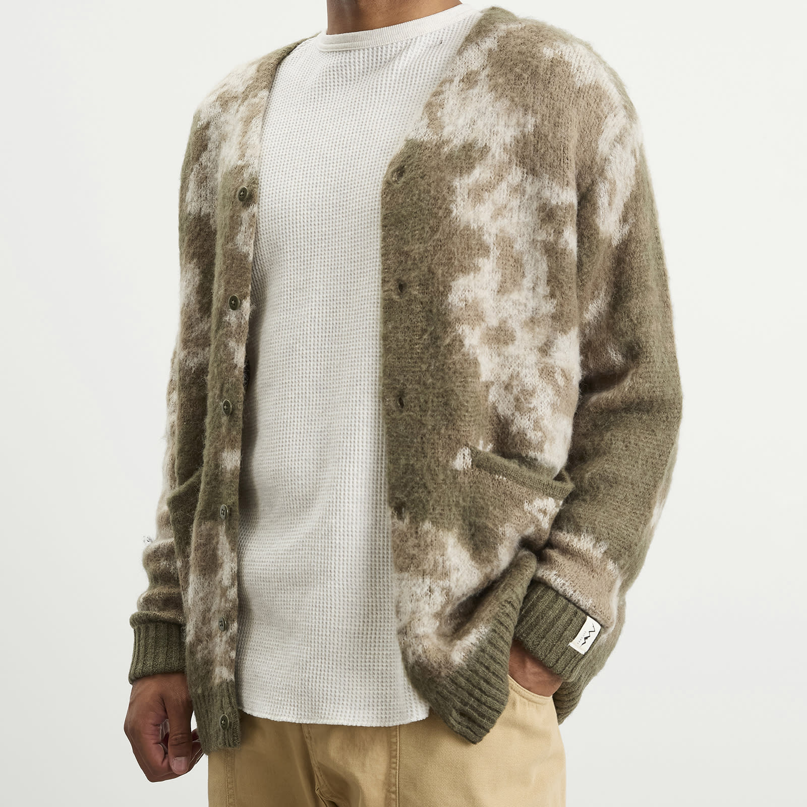 Men's Blurry Jaquard Cardigan Grey