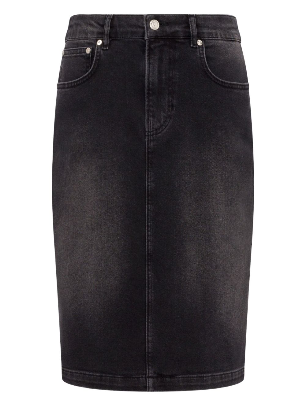 High-rise denim skirt - Grey