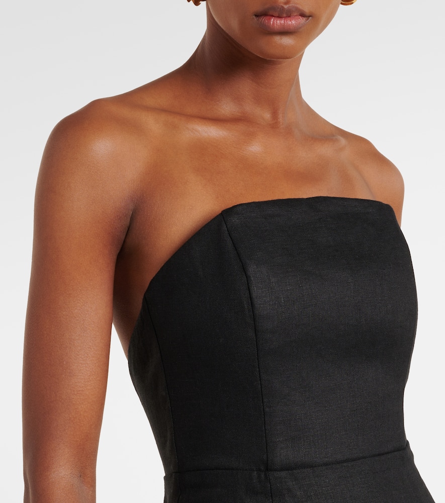 Essie strapless linen gown