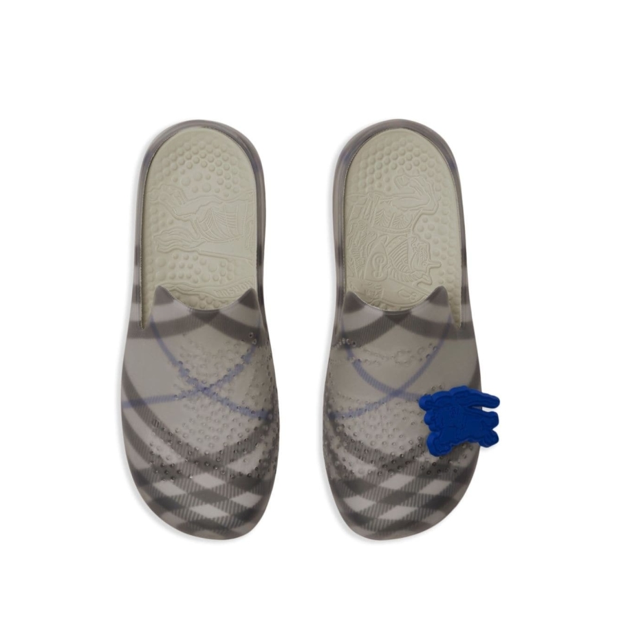 Checked-Lining Stingray Rubber Clogs