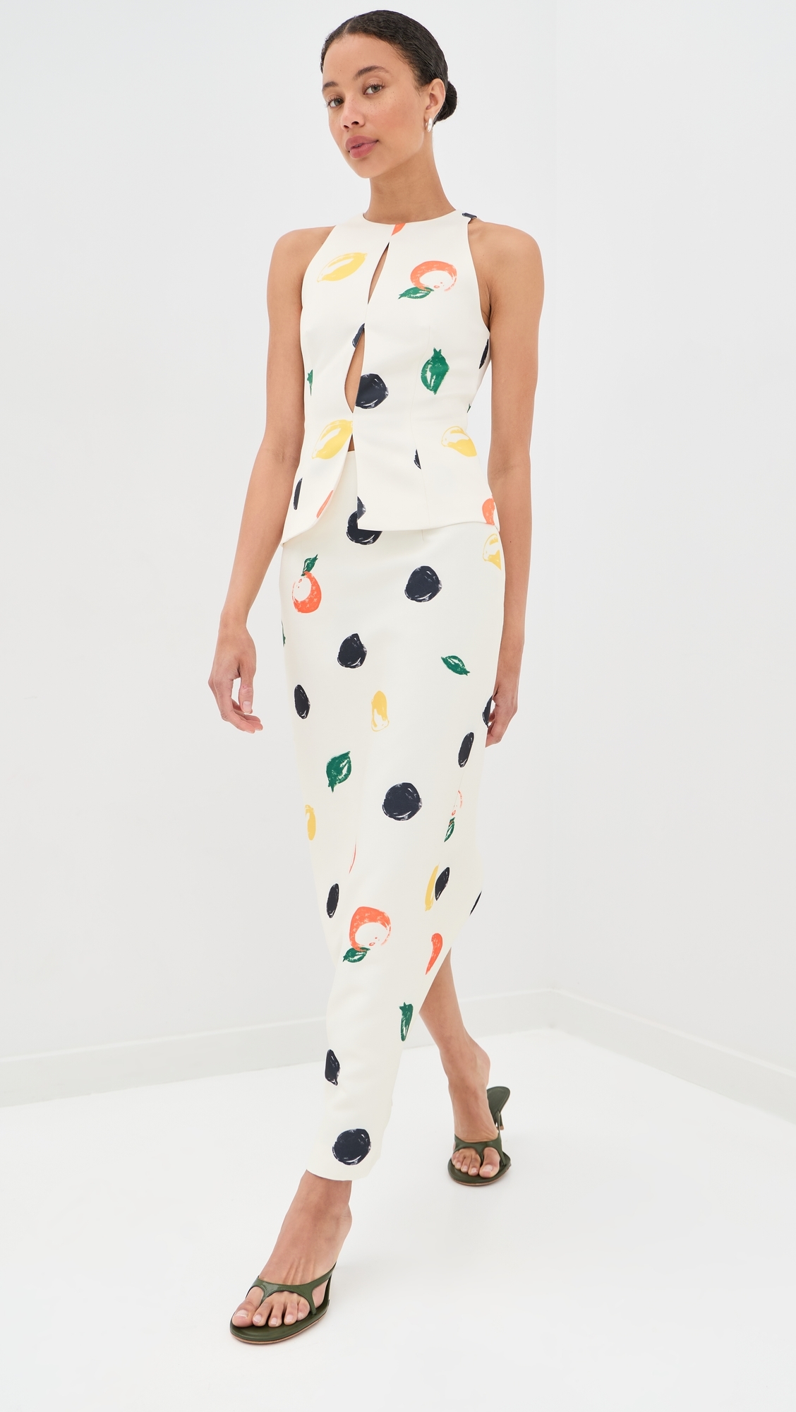 Quinn Maxi Skirt Citrus Spots