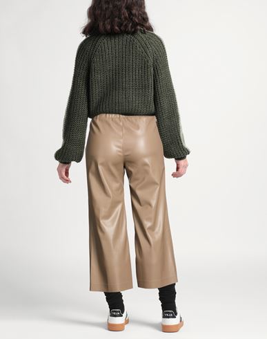 Woman Pants Light brown Size 10 Polyester, Polyurethane