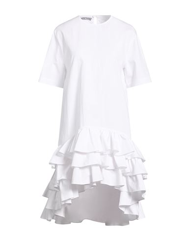 Woman Mini dress White Size 8 Cotton, Polyamide