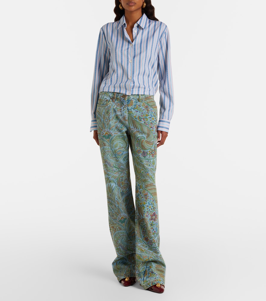Paisley flared jeans