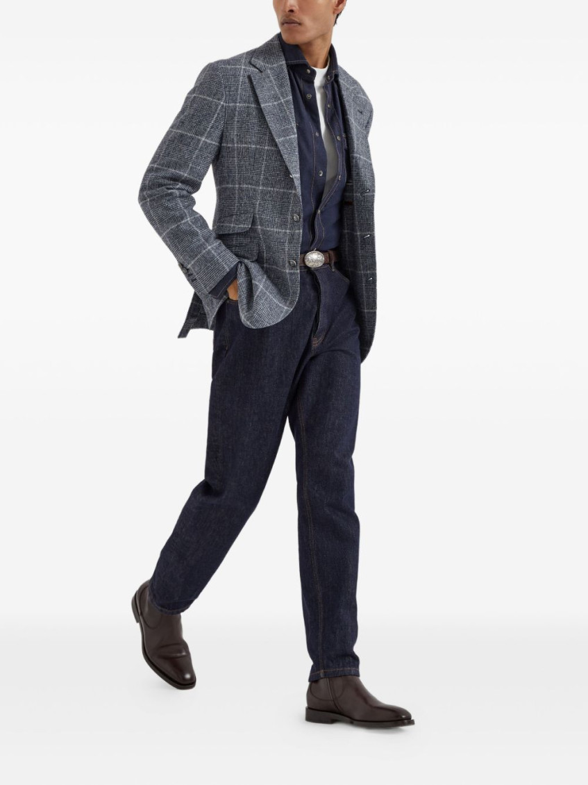 Single-breasted blazer - Blue