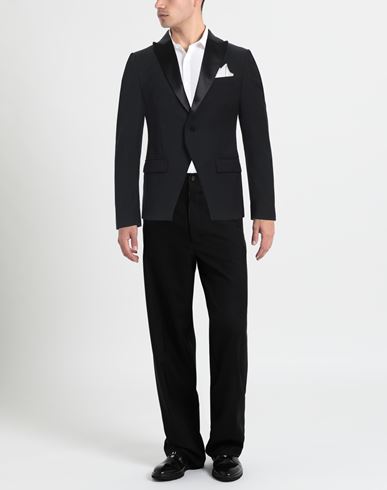 Man Blazer Black Size 38 Polyester, Viscose, Elastane