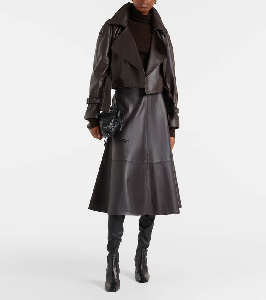 Hatti cropped leather jacket