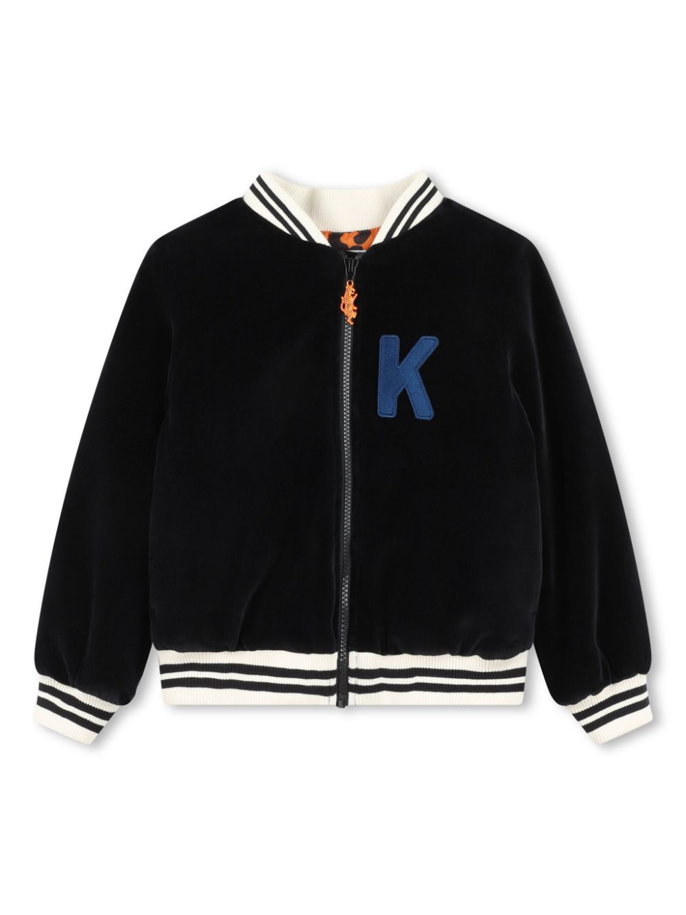 Embroidered bomber jacket - Black