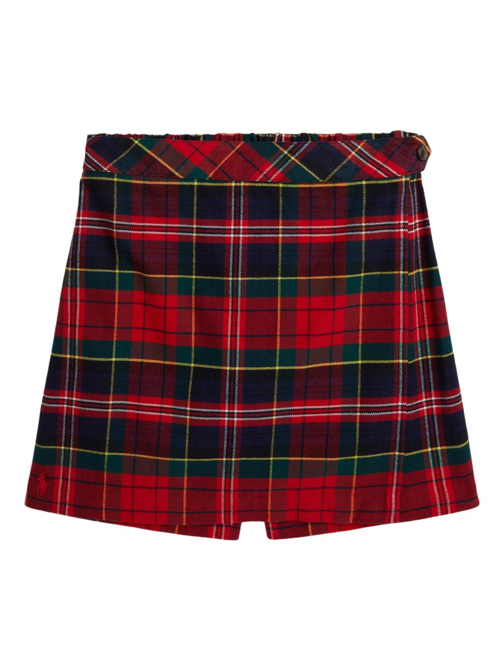 Tartan pleated skorts - Red