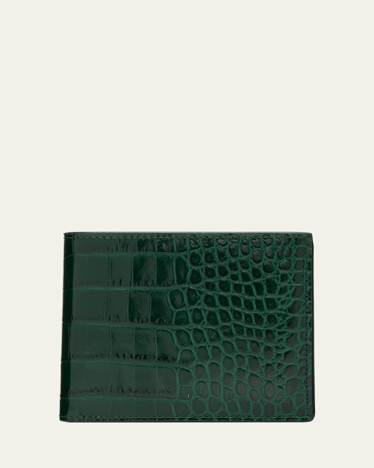 Men's Exotic Line Croc-Effect Bifold Wallet