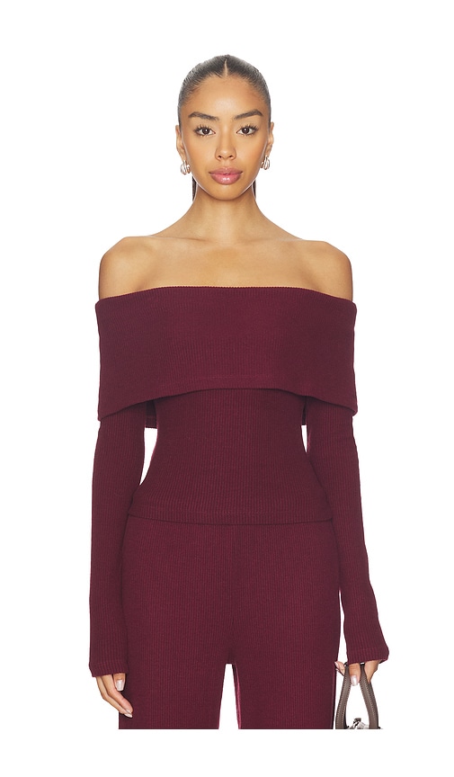 & Reckless Emmy Top in Burgundy. - M also in