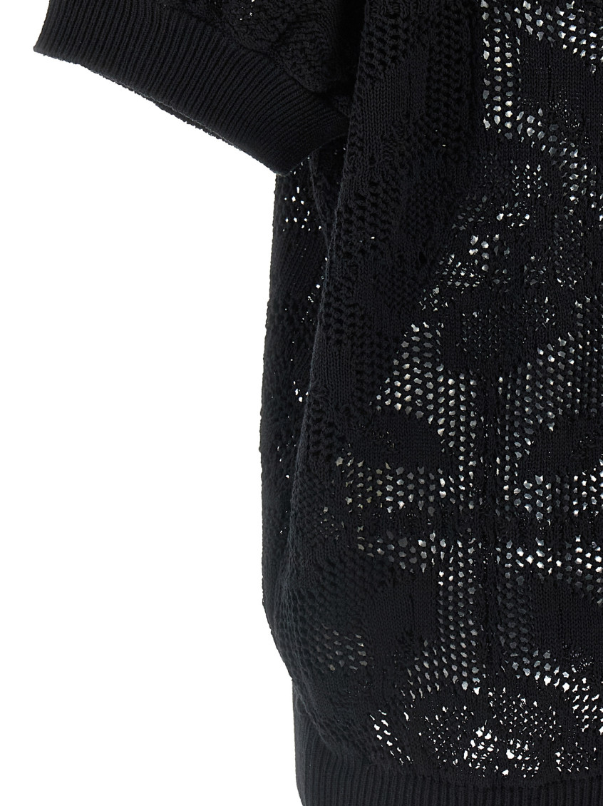 () Openwork Cotton Sweater