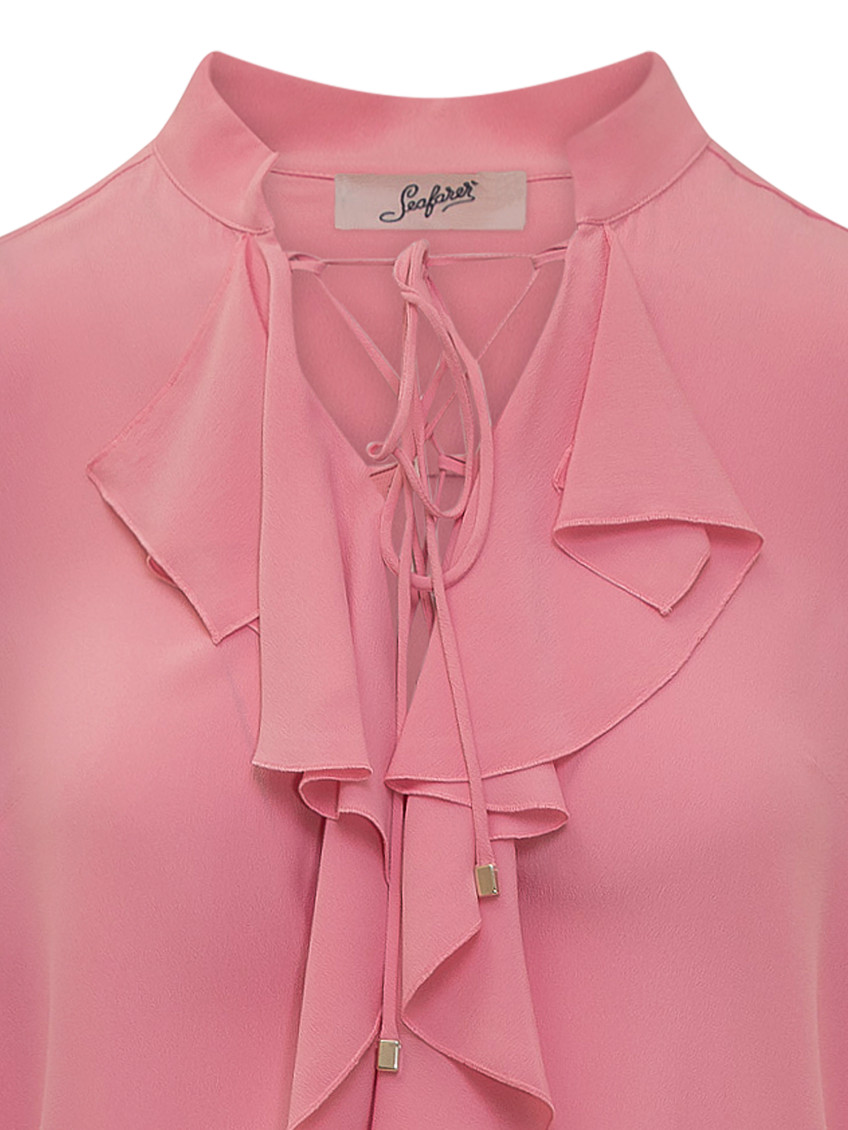 Pink Band Collar Top