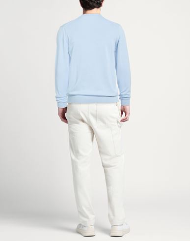 Man Sweater Sky blue Size XXL Cotton