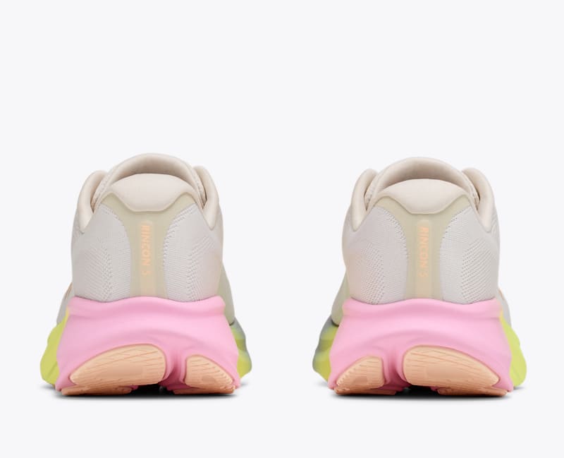 HOKA Women's Rincon 5 Shoes in Alabaster/Tangerine Glow