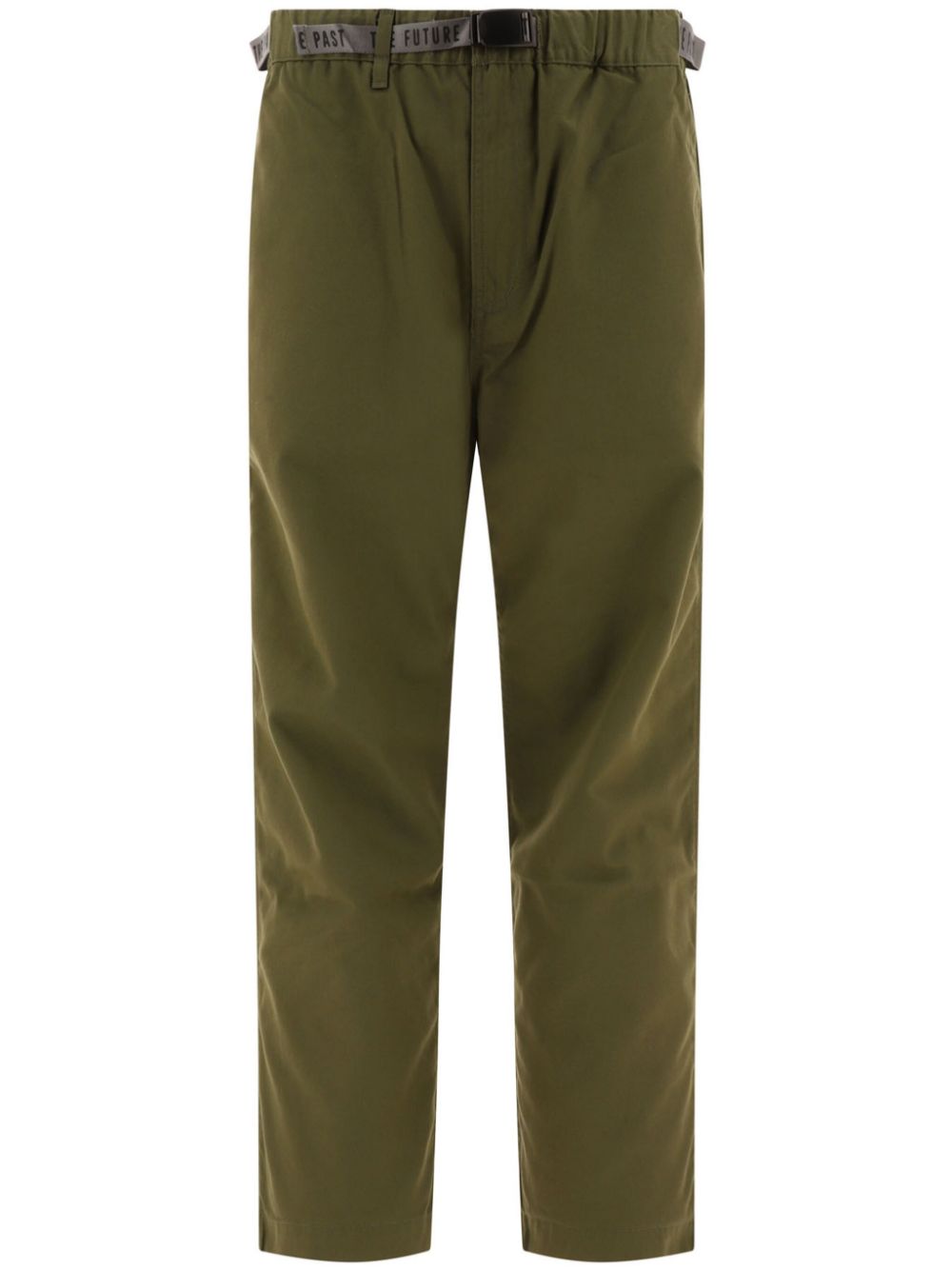 Logo patch elasticated trousers - Green