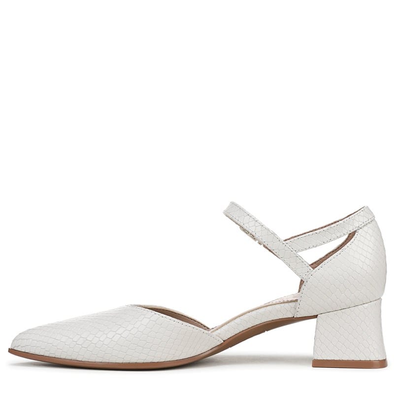Women's Maddox Strappy Pump Shoes (White Snake Print Faux Leather)