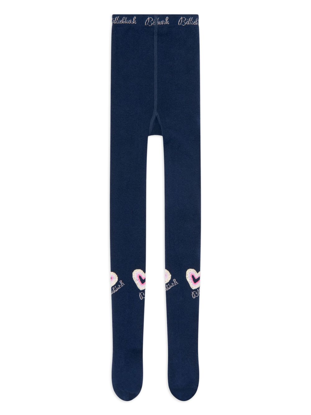 Girls Navy Blue Heart Tights