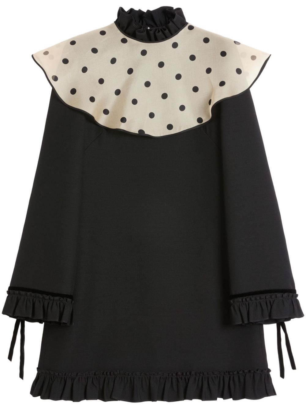 Crepe Couture mini dress - Black