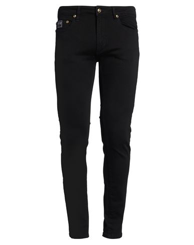 Man Jeans Black Size 34 Cotton, Elastane